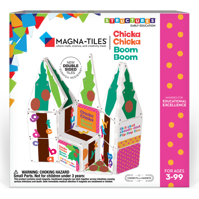 Chicka Chicka Boom Boom Magna-Tiles® Structures® Set, Age 3+, 19 Pieces by CreateOn