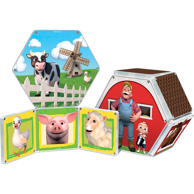 CoComelon® Farmyard Songs Magna-Tiles Structure Set, Ages 3+, 19 Pieces by CreateOn - Magnetic Tiles - 7
