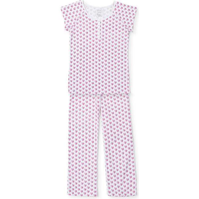 Women's Mamie Pima Cotton Pajama Pant Set, Turkey Trot Pink
