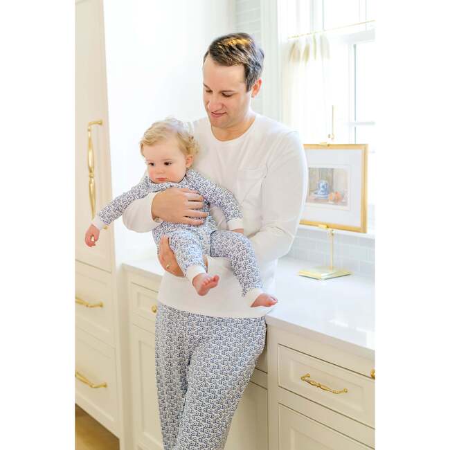 Brent Pima Cotton Pajama Pant, Soccer Shots Blue - Pajamas - 3