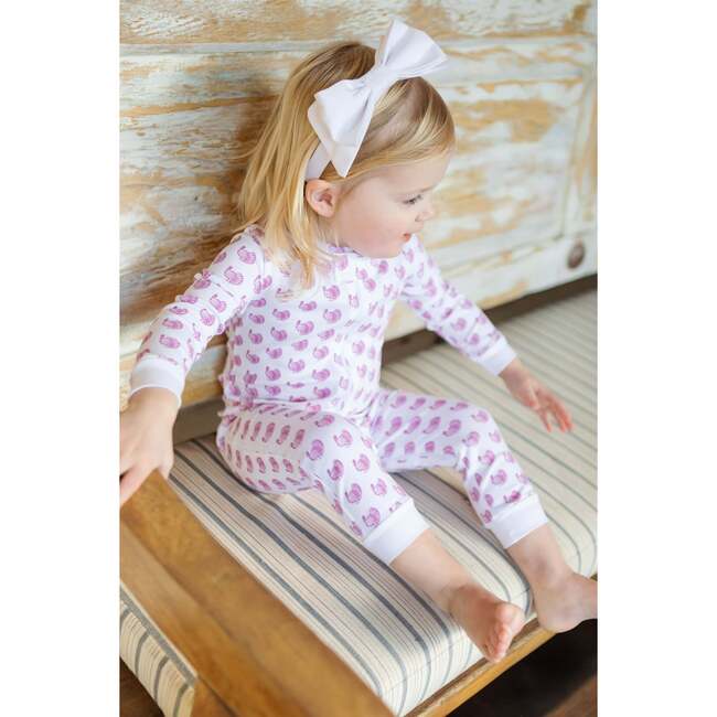 Parker Pima Cotton Zipper Pajama, Turkey Trot Pink - Pajamas - 4
