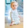Parker Pima Cotton Zipper Pajama, Turkey Trot Blue - Pajamas - 4