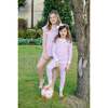 Ava Pima Cotton Pajama Pant Set, Soccer Shots Pink - Pajamas - 5