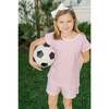 Emery Pima Cotton Short Set, Soccer Shots Pink - Mixed Apparel Set - 3