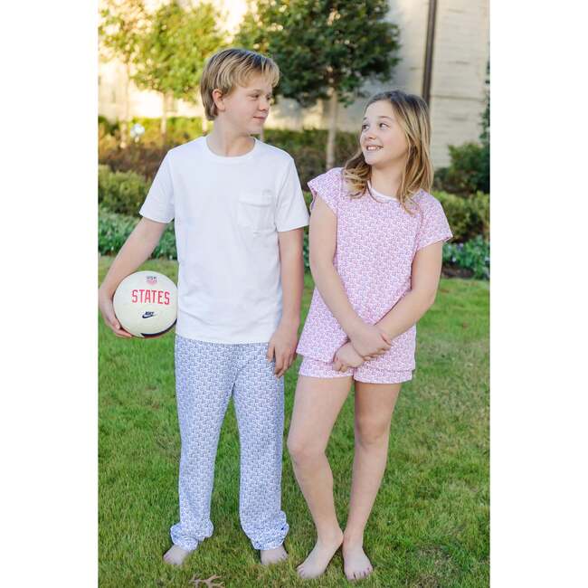 Emery Pima Cotton Short Set, Soccer Shots Pink - Mixed Apparel Set - 4