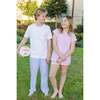 Emery Pima Cotton Short Set, Soccer Shots Pink - Mixed Apparel Set - 4