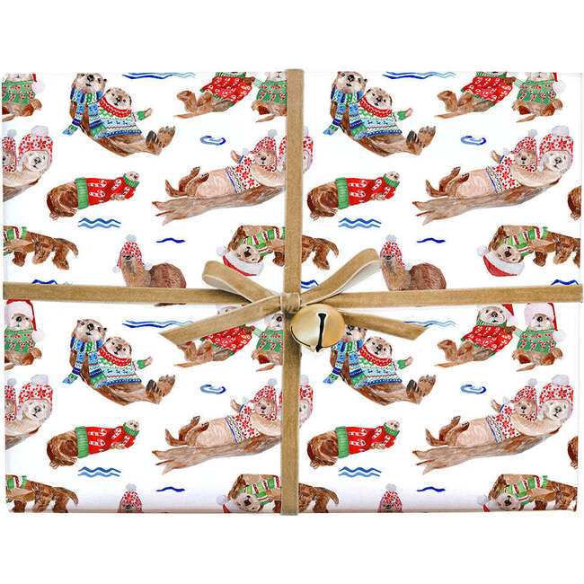 Holiday Otters Gift Wrap - Paper Goods - 1