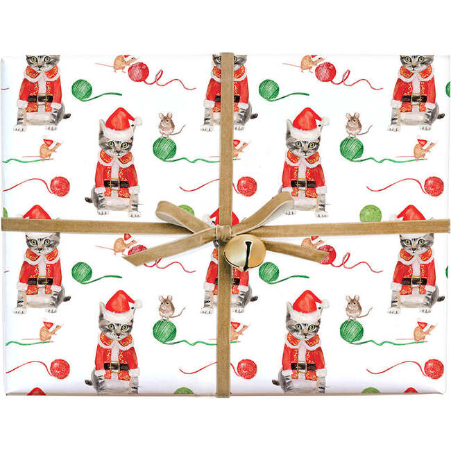 Santa Cat & Mouse Gift Wrap - Paper Goods - 1