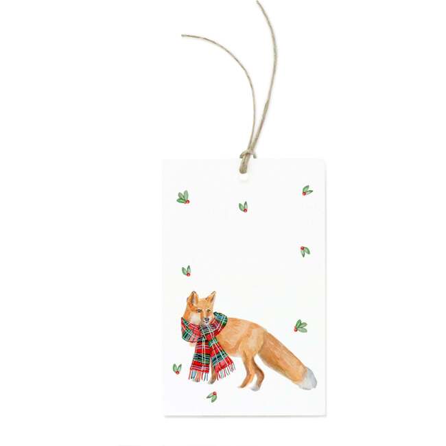 Christmas Party Fox Gift Tags