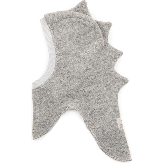 Dino Wool Balaclava With Cotton On The Inside, Light Grey
