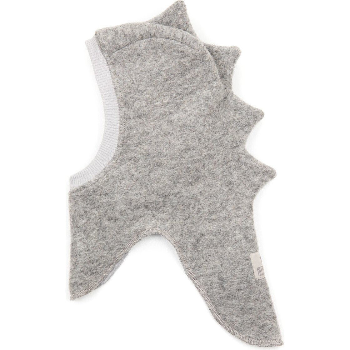 Dino Wool Balaclava With Cotton On The Inside, Light Grey - Hats - 1