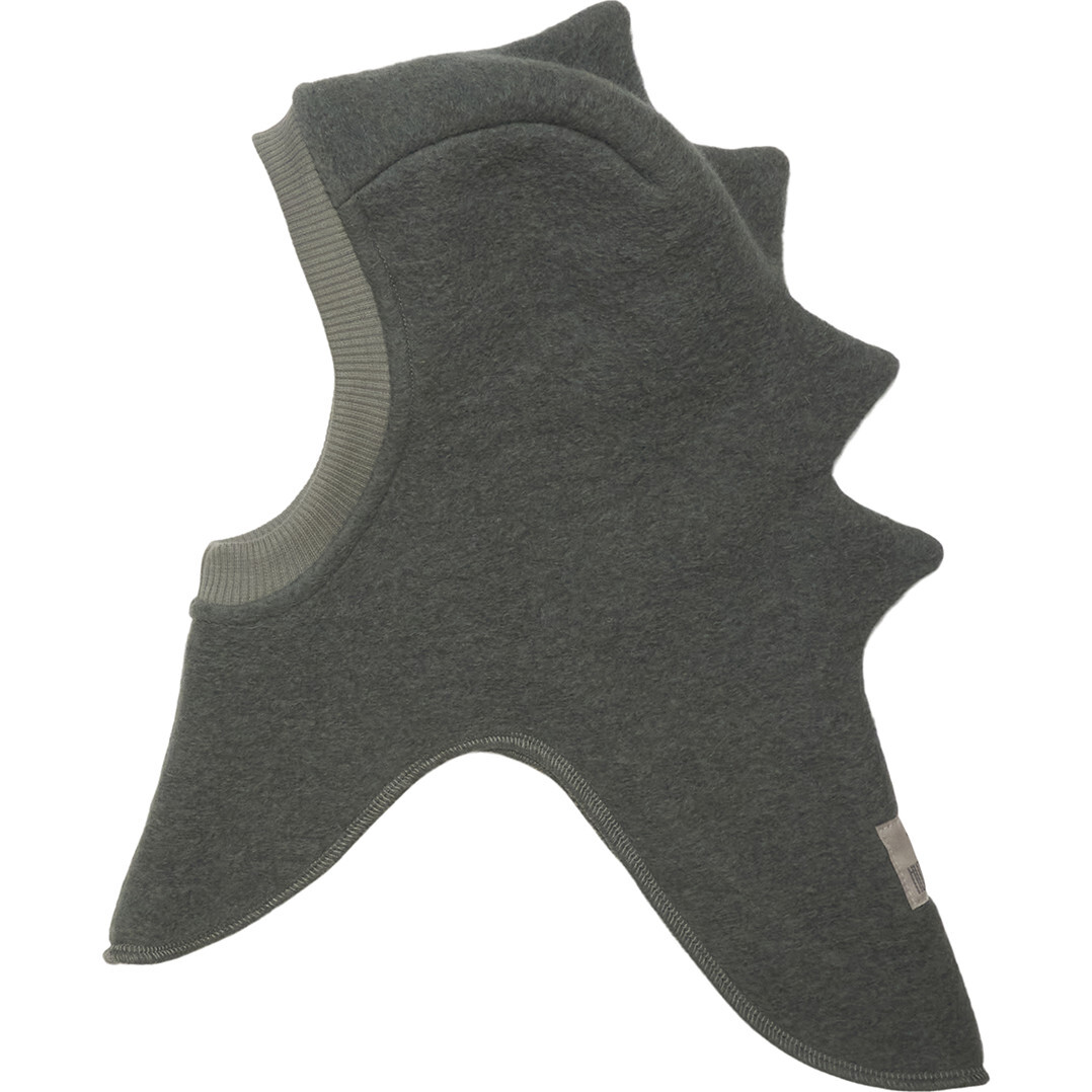 Dino Wool Balaclava With Cotton On The Inside, Agave Green - Hats - 1
