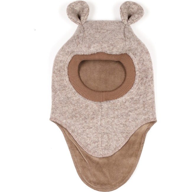 Plys Wool Balaclava With Cotton On The Inside, Camel