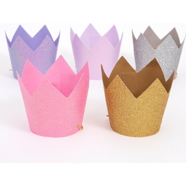 Mini Glitter Crowns, Multi - Party Accessories - 2