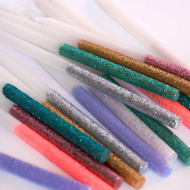 Dipped Glitter Candles, Multicolor - Tableware - 3