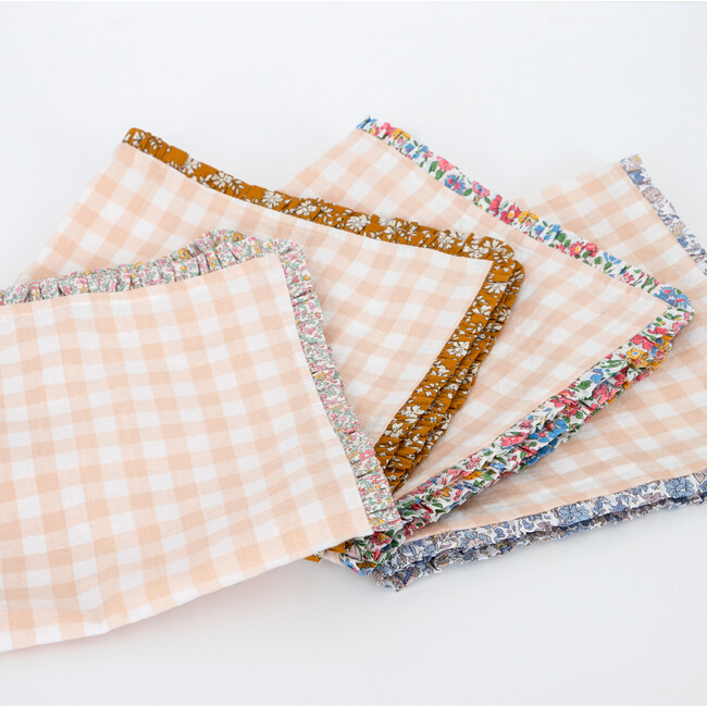 Ruffled Edge Fabric Napkins, Multi - Tableware - 3