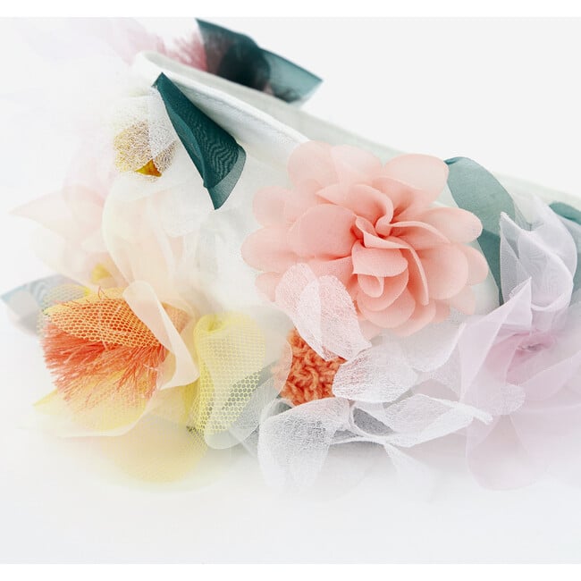 Floral Headband, Tulle/Pom Pom - Hair Accessories - 5