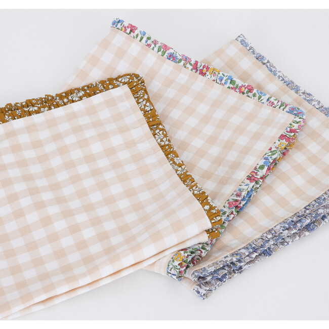 Ruffled Edge Fabric Napkins, Multi - Tableware - 4