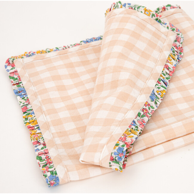 Ruffled Edge Fabric Napkins, Multi - Tableware - 7