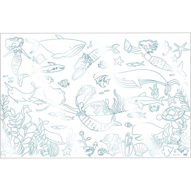 Mermaid Colouring Posters - Party Accessories - 3