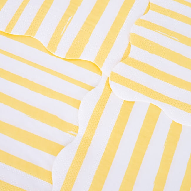 Yellow Stripe Small Napkins - Tableware - 3