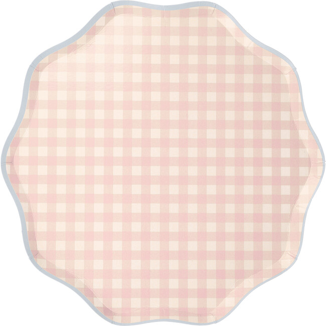 Set of 12 Gingham Dinner Plates, Multi - Tableware - 3