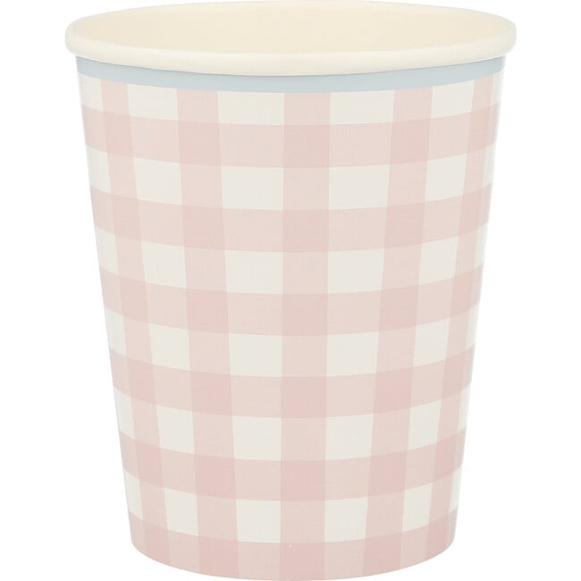 Set of 12 Gingham Cups, Multi - Drinkware - 4