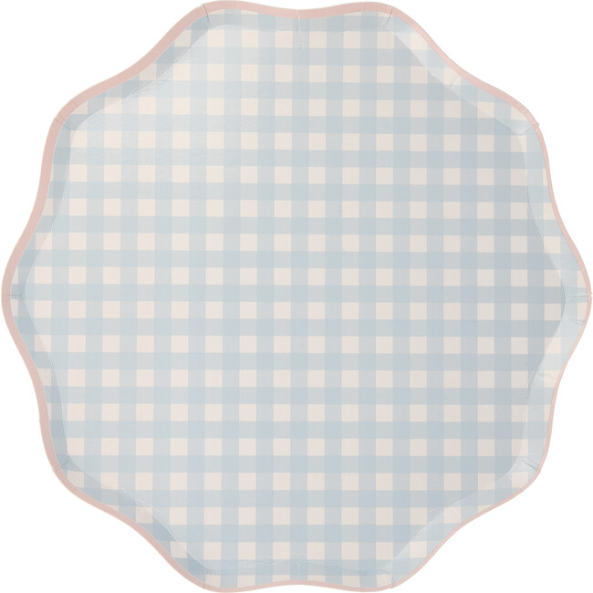 Set of 12 Gingham Dinner Plates, Multi - Tableware - 4