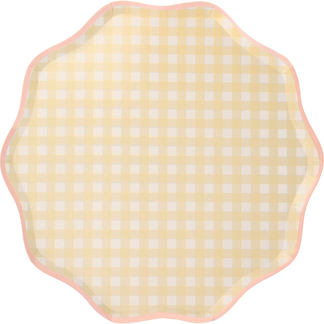 Set of 12 Gingham Dinner Plates, Multi - Tableware - 5