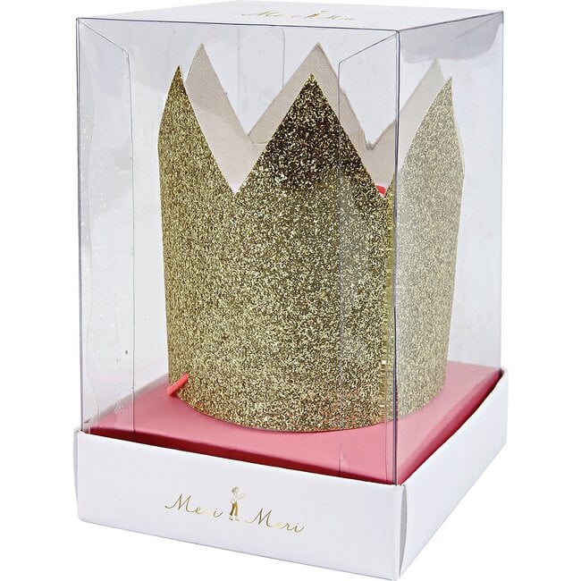 Mini Gold Glitter Crowns - Party Accessories - 3