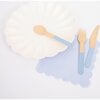 Soft Blue Wooden Cutlery Set - Tableware - 2