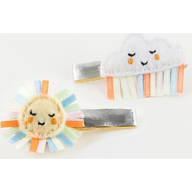 Rainbow Sun & Cloud Hair Clips - Hair Accessories - 3