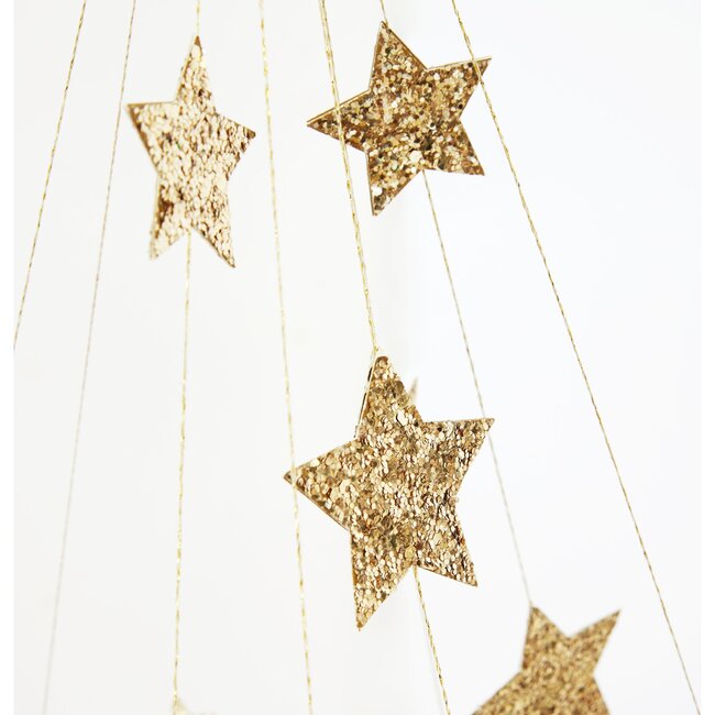 Gold Sparkle Star Chandelier - Decorations - 3