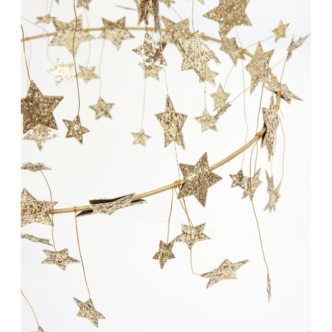 Gold Sparkle Star Chandelier - Decorations - 4