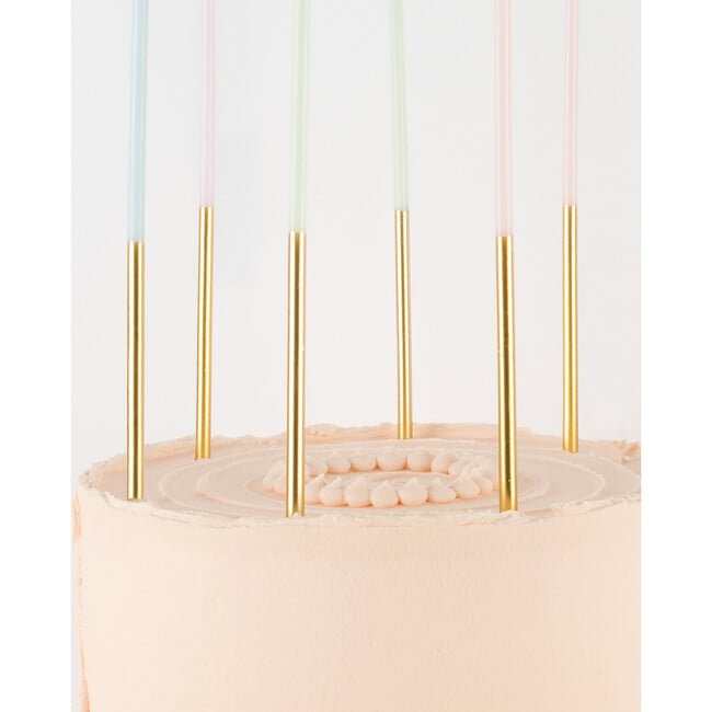 Ladurée Paris Gold Leaf Tall Tapered Candles, Multi - Party - 3