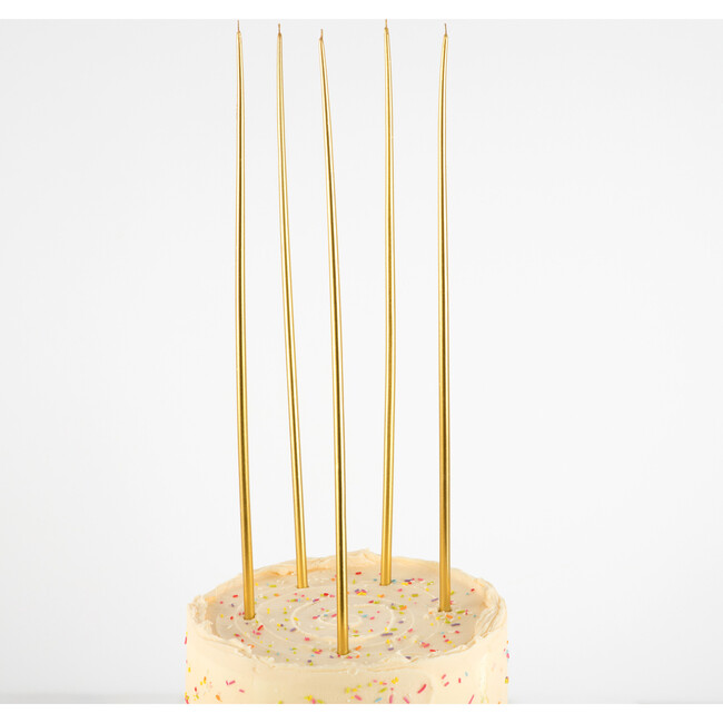 Gold Tall Tapered Candles - Party - 3