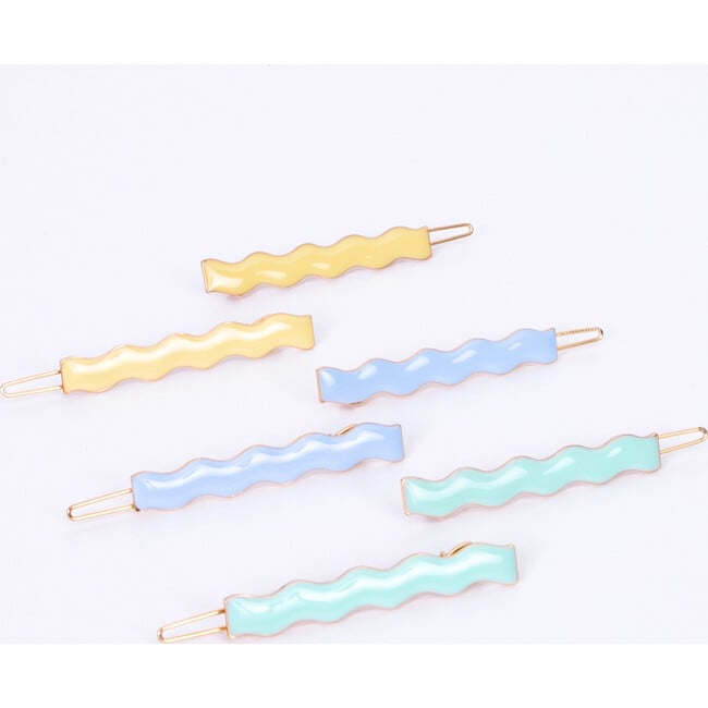 Enamel Wavy Hair Clips - Hair Accessories - 4