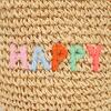Happy Woven Straw Bag - Bags - 2