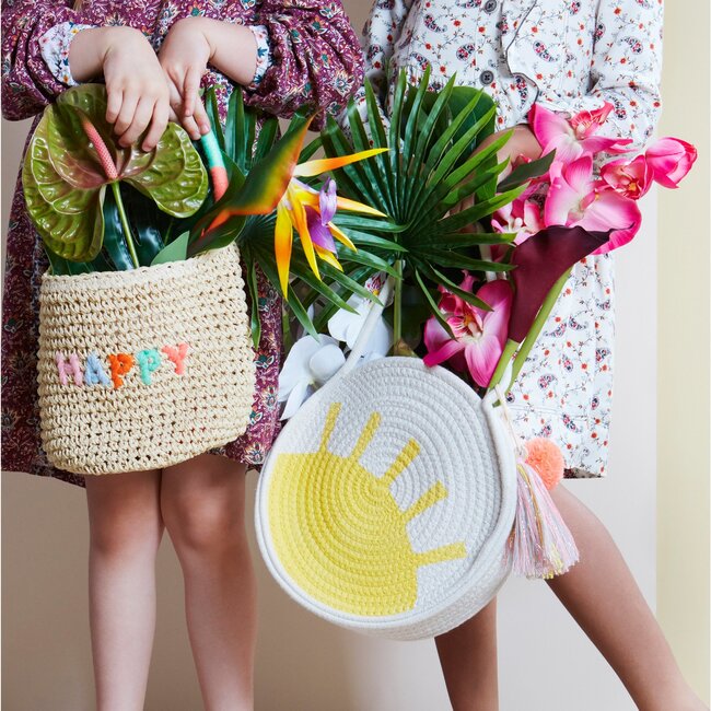 Happy Woven Straw Bag - Bags - 4