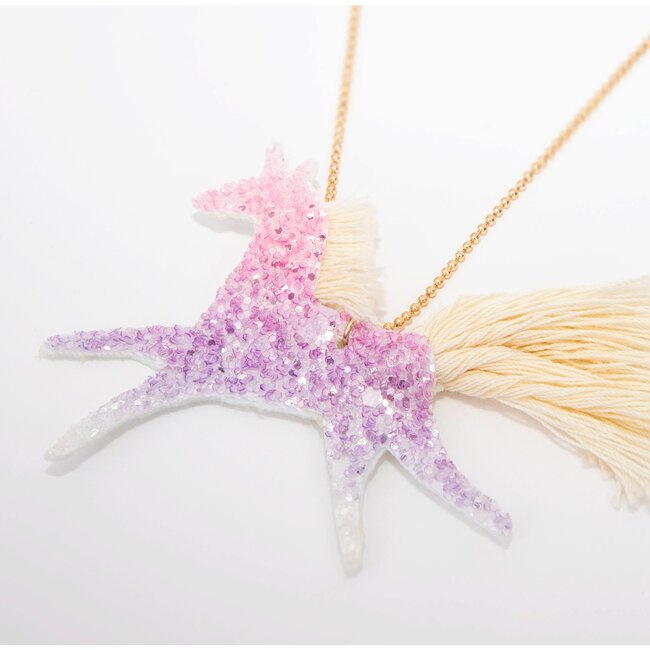 Unicorn Glittered Necklace