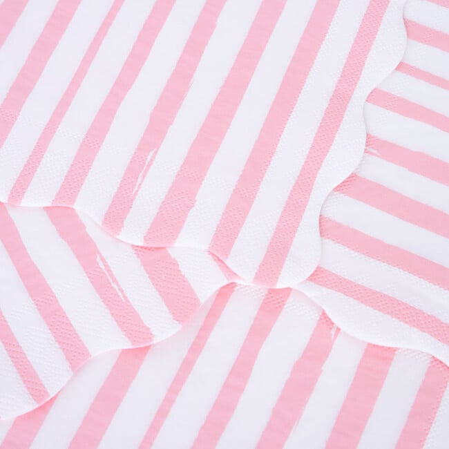 Pink Stripe Small Napkins - Tableware - 3