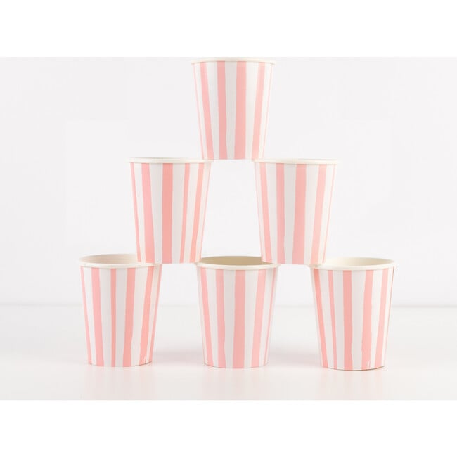 Pink Stripe Cups - Drinkware - 2