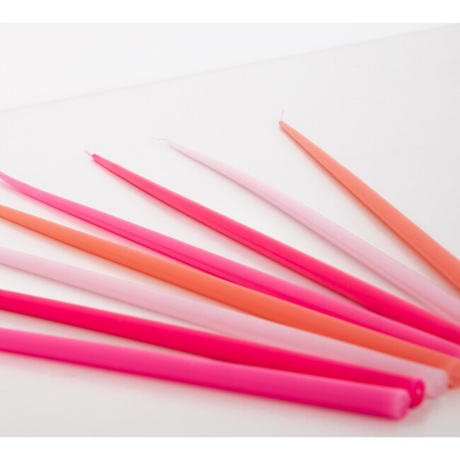 Pink Tall Tapered Candles - Party - 3