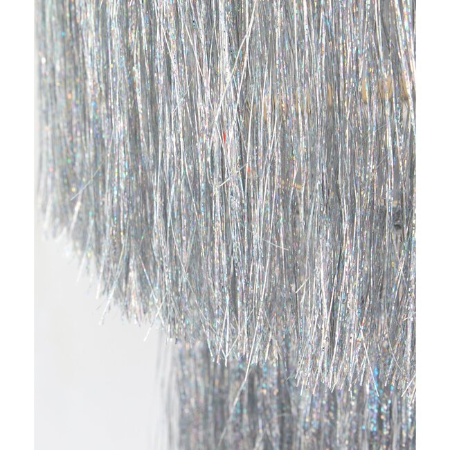 Tinsel Chandelier, Silver - Decorations - 3
