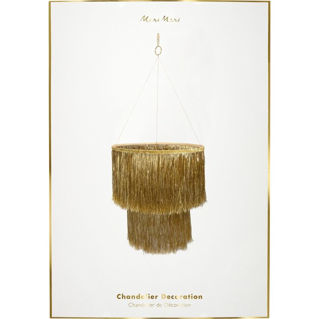 Tinsel Chandelier, Gold - Decorations - 4