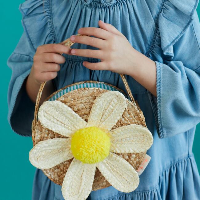 Daisy Straw Bag, White - Bags - 4