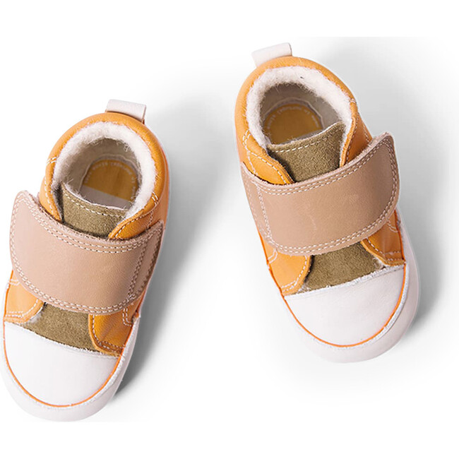 Strap Sneaker Booties, Mustard - Booties - 3