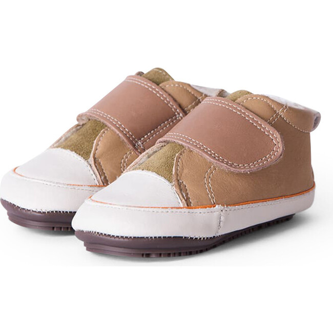 Strap Sneaker Booties, Beige - Booties - 2