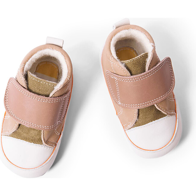 Strap Sneaker Booties, Beige - Booties - 3