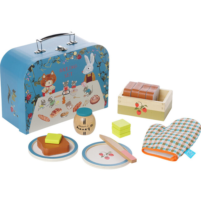 Manhattan Toy Forest Tales 17-Piece Pretend Bread Baking and Serving Set for Two with Carrying Case - Play Food - 3